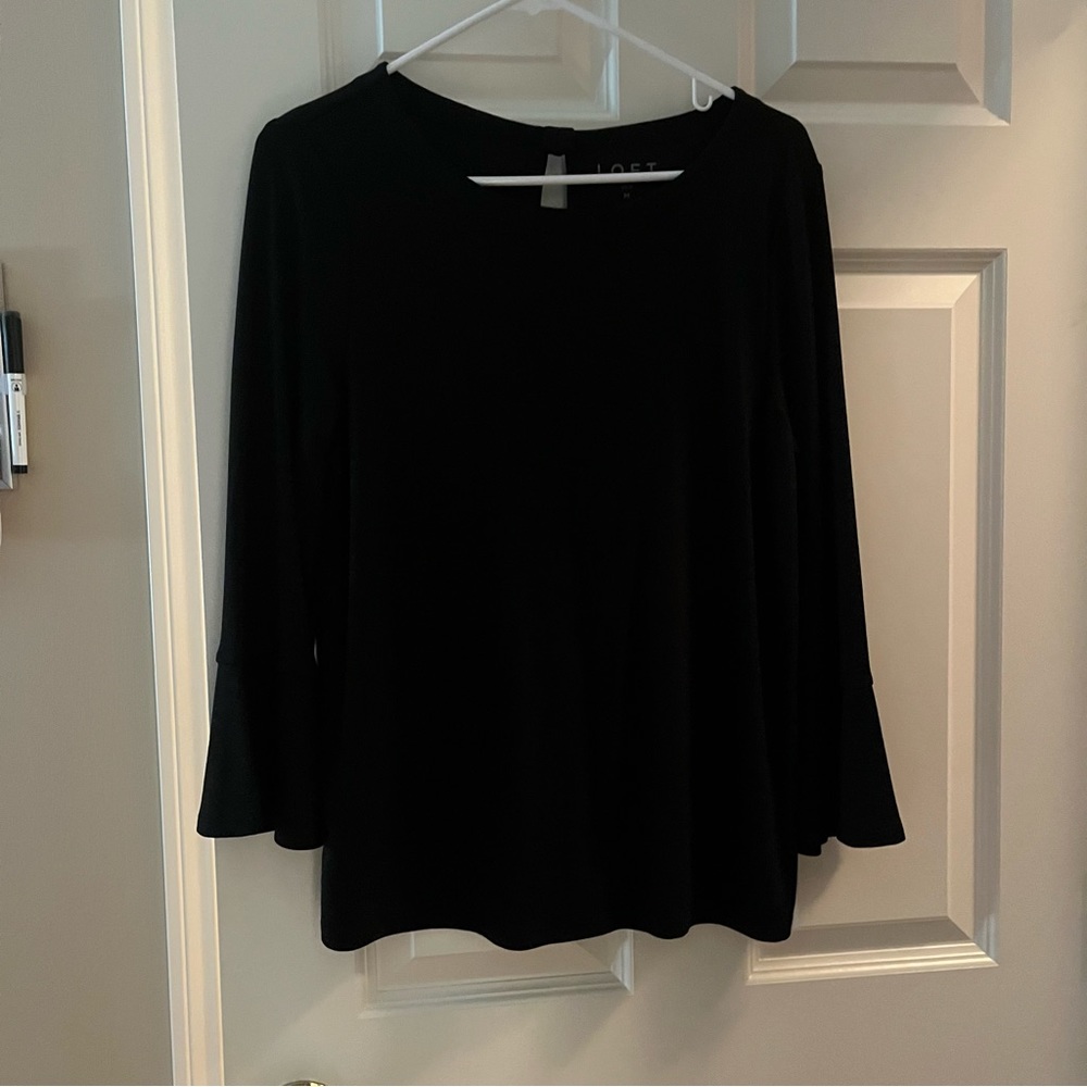 Peplum sleeve long sleeve top